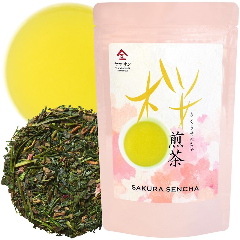 日本櫻花綠茶 與櫻花花瓣混合 100%日本国产Sakura YAMASAN - 茶葉/茶包 - 其他材質 綠色