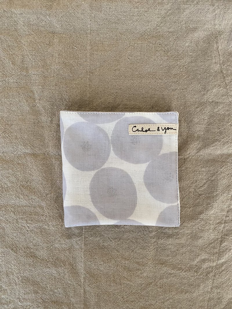 Double yarn handkerchief (large circle) light grey - Handkerchiefs & Pocket Squares - Cotton & Hemp 
