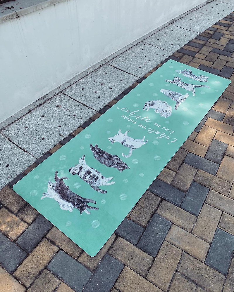 Party cats yoga mat - เสื่อโยคะ - ยาง สีเขียว