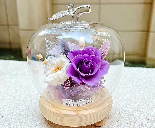 Marriage Eternal Flower Night Light Glass Cup Wedding Gift/Wedding Gift -  Shop labelle323 Dried Flowers & Bouquets - Pinkoi