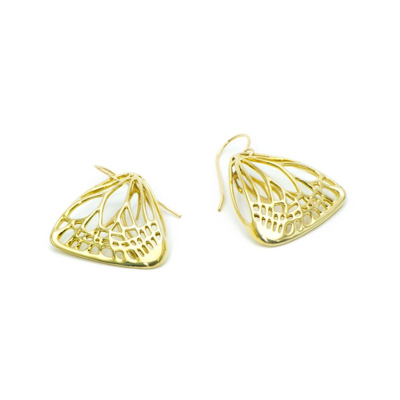 Butterfly Earrings Small // 小蝶耳環 - 拋光黃銅 - 耳環/耳夾/耳骨夾 - 其他金屬 金色