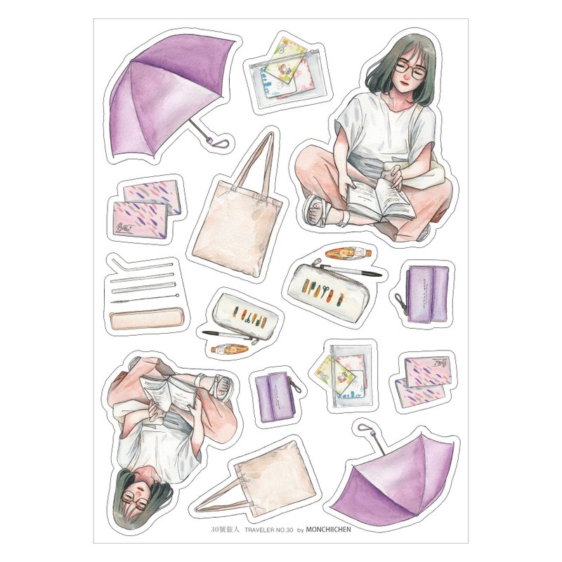 30號旅人 貼紙 / TRAVELER NO.30 stickers - 貼紙 - 紙 