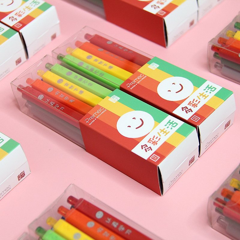 Colorful life gel pen PREMEC made 12 black pens graduation gift - Other Writing Utensils - Plastic Multicolor
