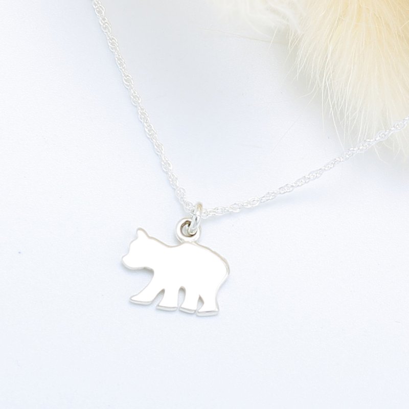 可愛い　白熊 (小) Polar Bear シルバー925 純銀ネックレス バレンタインデー プレゼント - ネックレス - スターリングシルバー シルバー