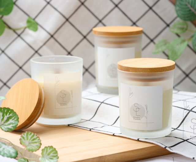 Engraved Mother's Day White Wood Wick Soy Candle with Wooden Lid