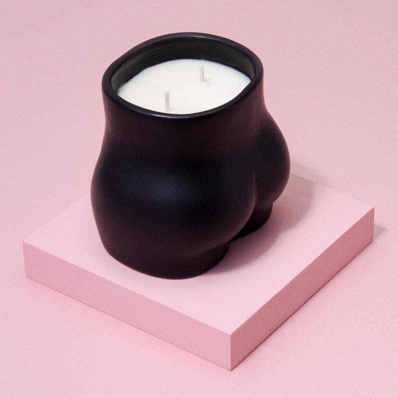 【展示品】英國 MÆGEN Curve蠟燭-餘燼 & 麝香 - 香氛蠟燭/燭台 - 瓷 黑色