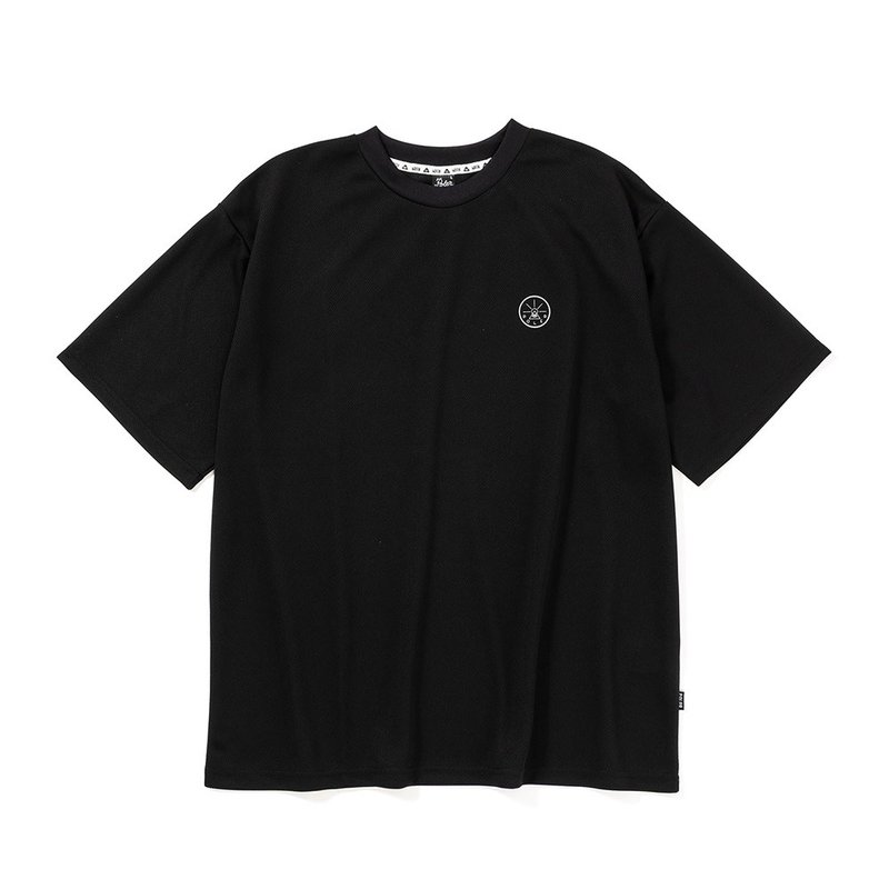 日本限定POLER QUICK DRY MESH TEE 快乾網眼T恤 / 黑 - 男 T 恤 - 聚酯纖維 黑色