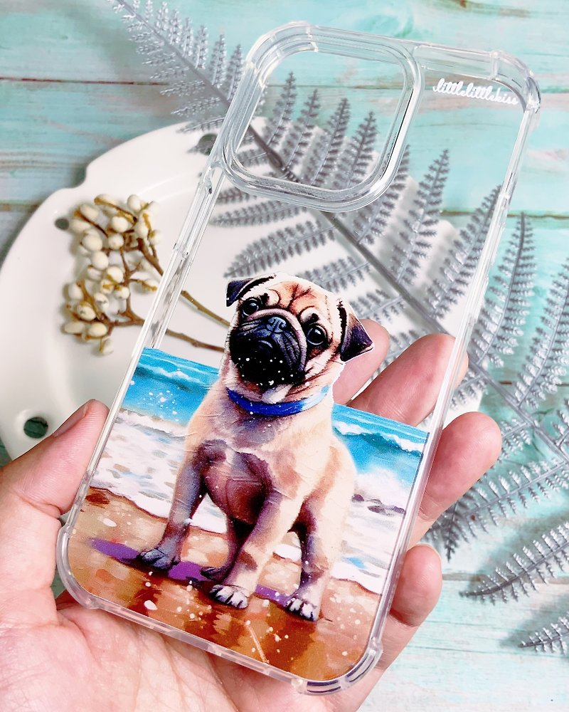 Mobile Phone Case [I LOVE Myna] Myna loves the beach - Phone Cases - Silicone White