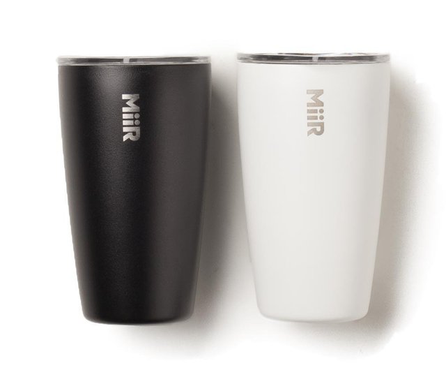 MiiR Insulated Tumbler with Press-On Lid, Black, 8oz