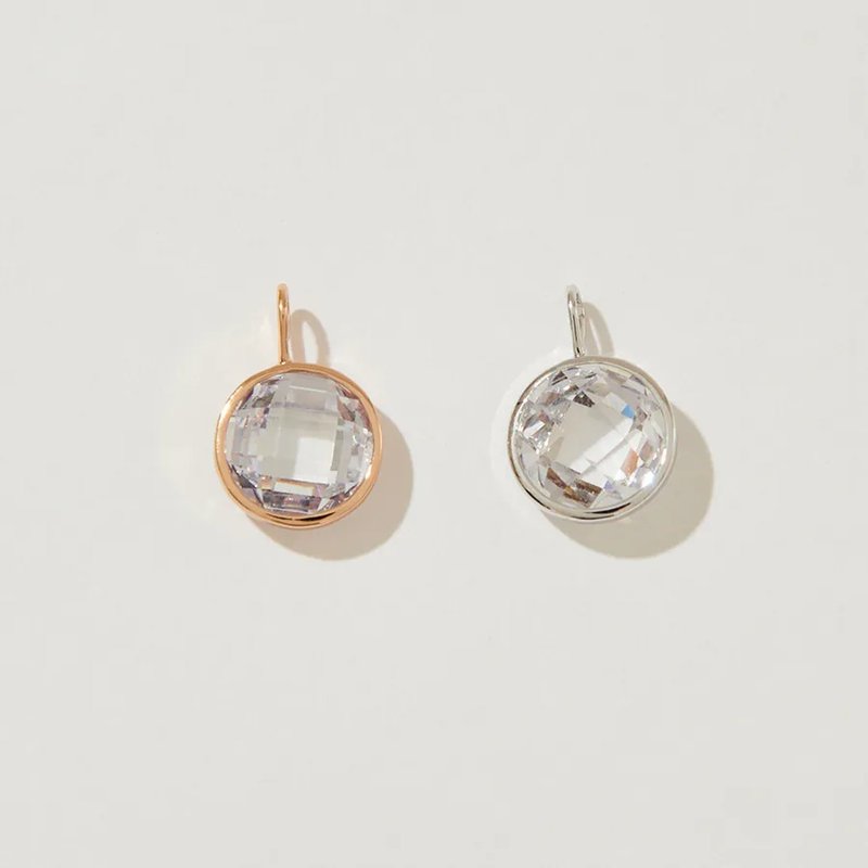 Clear solitaire diamond pendant-M (two colors in total) - สร้อยคอ - ทองแดงทองเหลือง สีทอง