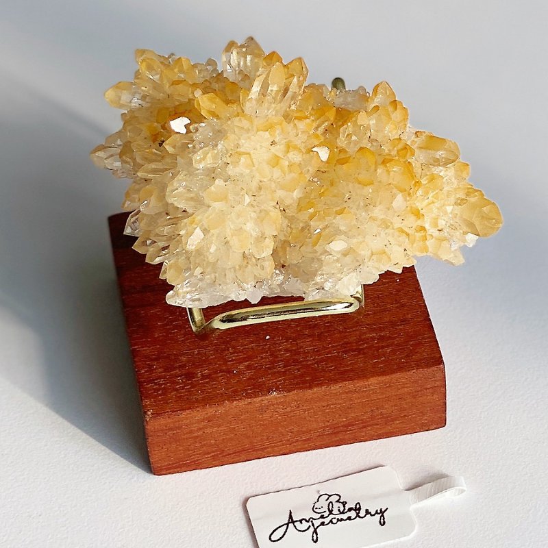 Amelia Jewelry丨Little Daisy丨Sichuan Jinkouhe Chrysanthemum Crystal - ของวางตกแต่ง - คริสตัล สีส้ม