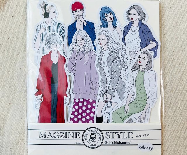 時事父 // MAGZINE STYLE no.3 // 女性の観察 絵コンテ D型リーフレット 8枚 - ショップ chichixhaumei  ステッカー・シール - Pinkoi