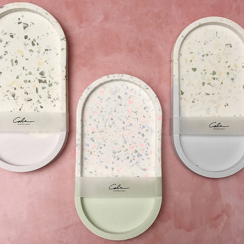 [Customized Gifts] Terrazzo Fragrance Plaster Series-Tray/Coaster/Jewelry Plate/Furniture// - Items for Display - Other Materials 