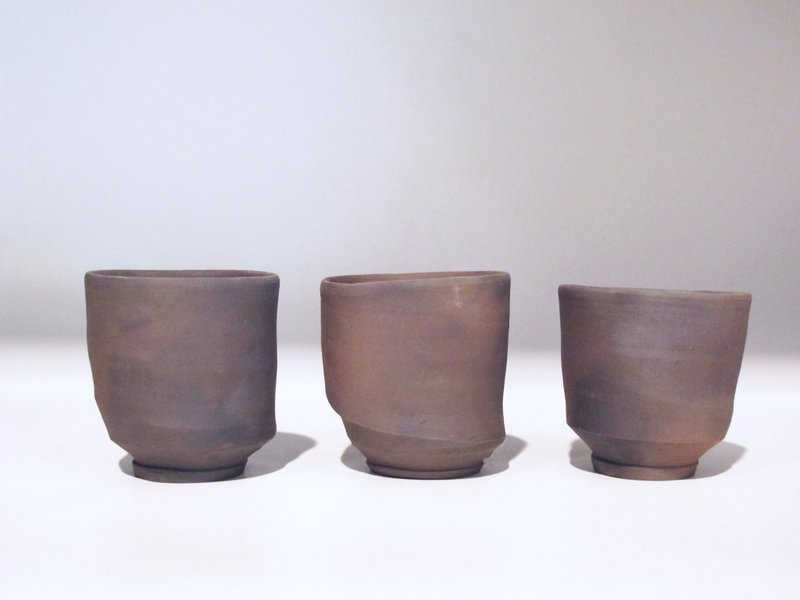 柴燒茶杯 - 茶壺/茶杯/茶具 - 陶 咖啡色
