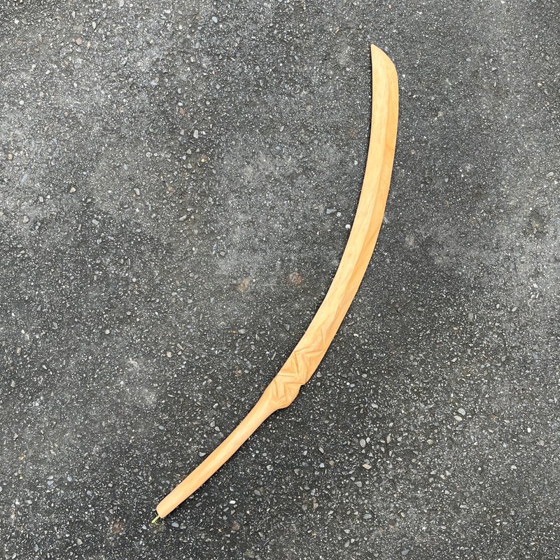 我販劍妖刀　弁弦光諱　藝術木刀　手工木劍　魔劍 - 擺飾/家飾品 - 木頭 卡其色