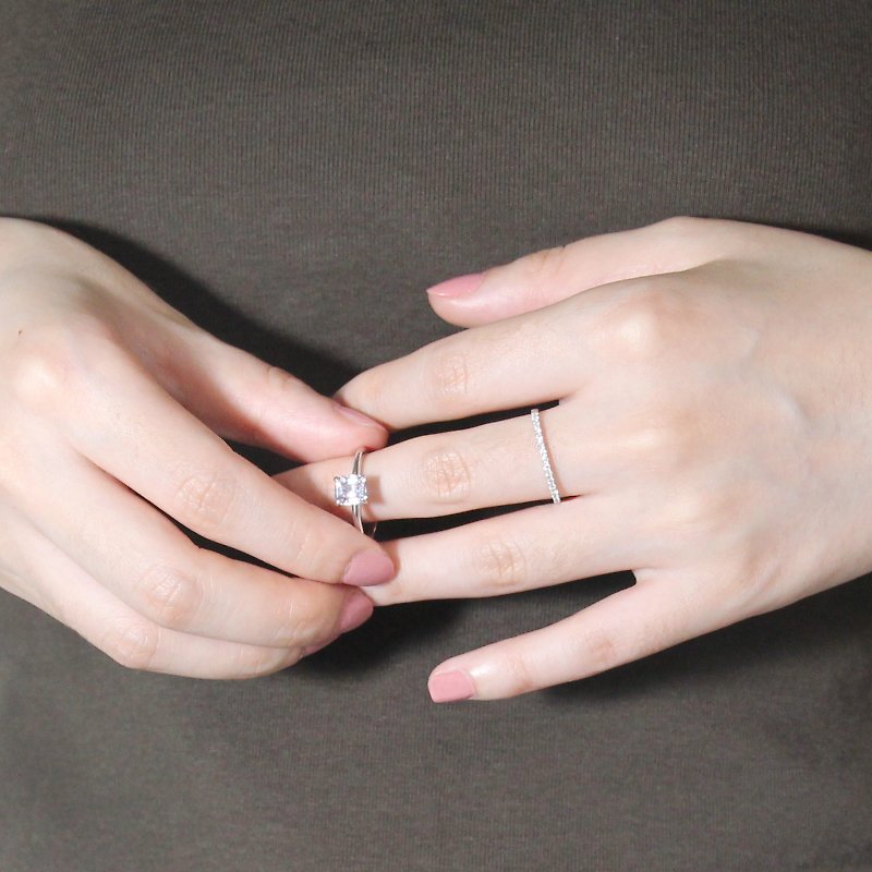 [Praise Hot Sale] Classic Simple Eternity Ring Ring Light Jewelry Customization - แหวนทั่วไป - เครื่องเพชรพลอย สีใส