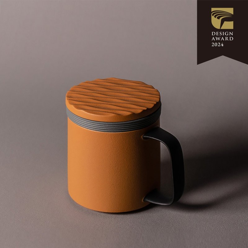 Golden Pin Design Award|Yunlang Tea Cup (office tea cup, ceramic personal cup) - ถ้วย - ดินเผา สีส้ม