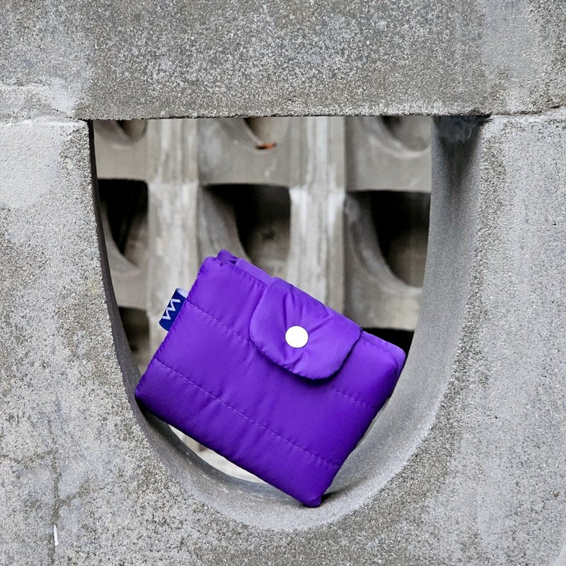 Bubble wallet - Purple - Wallets - Nylon Purple