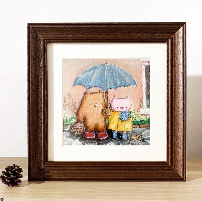 Art Prints印刷畫 - Camping露營 - Little Bear and Pig - โปสเตอร์ - วัสดุอื่นๆ 