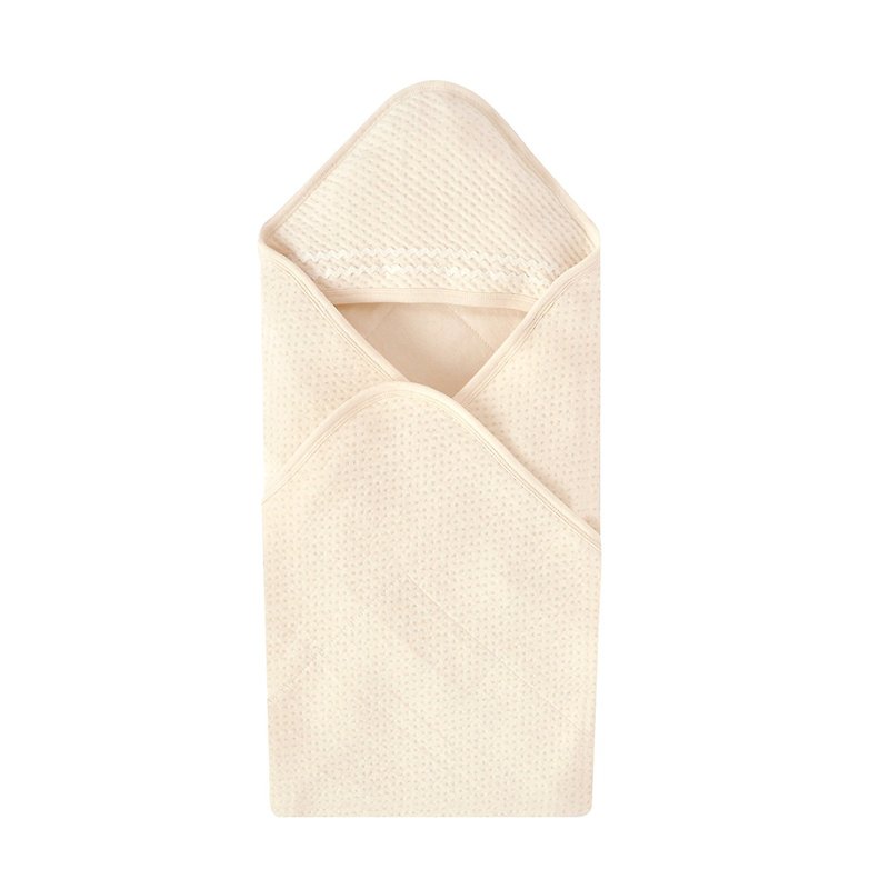 【SISSO有機棉】喬治皇家緹花空氣棉包巾 - 哺乳巾 - 棉．麻 白色
