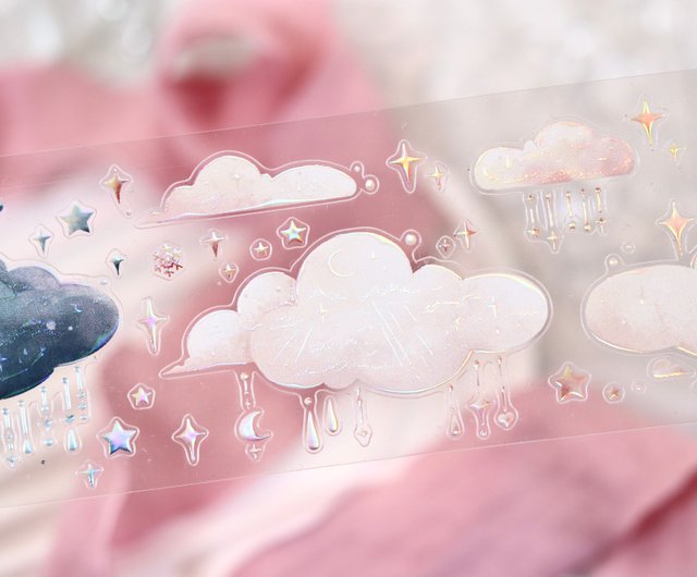 THE CLOUDS ふわふわで綿菓子のような雲柄マステ PET レインボー