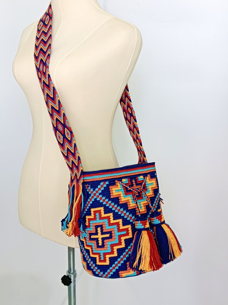 Cat mochila bag,Crossbody bag for women,Handcraft bag,Crochet bag ,Cr - 側背包/斜背包 - 棉．麻 