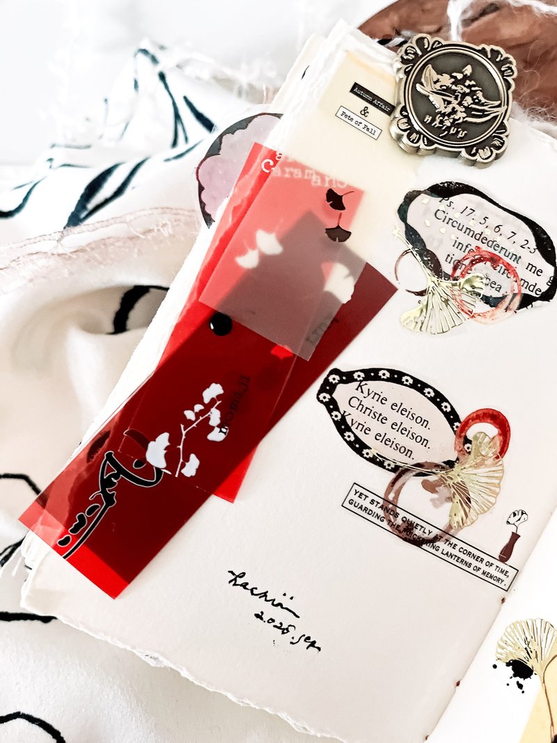 秋盛事 / 2cm霧面PET膠帶 - 紙膠帶/和紙/PET - 塑膠 紅色