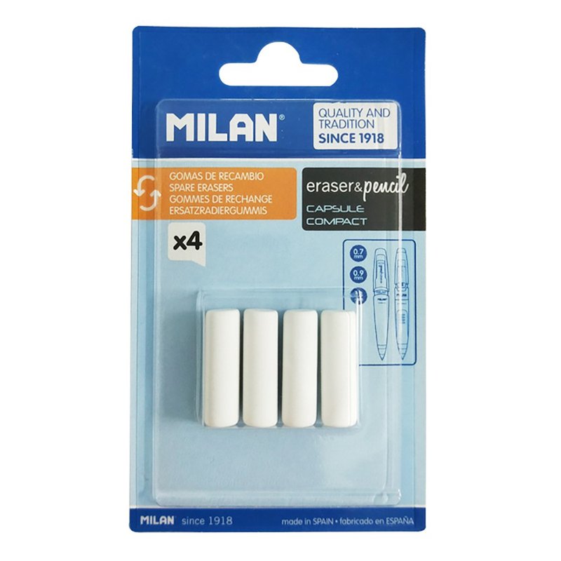 MILAN mechanical pencil supplementary eraser (applicable to COMPACT/CAPSULE series) - อุปกรณ์เขียนอื่นๆ - ยาง ขาว