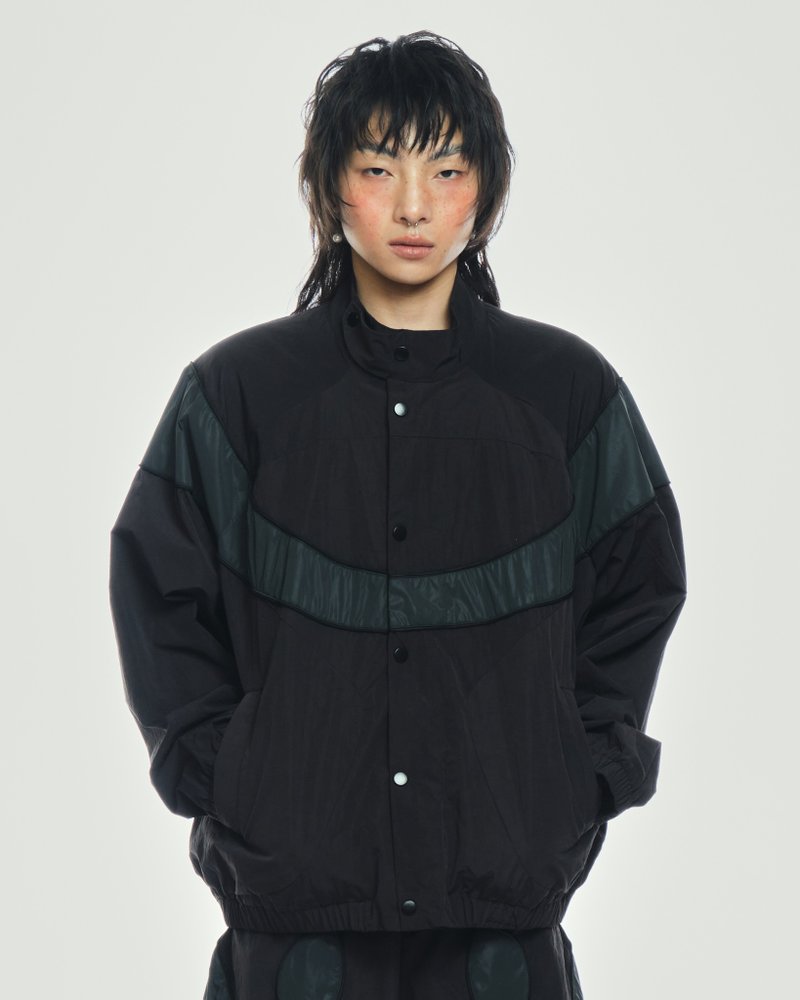 Track Jacket - Men's Coats & Jackets - Polyester Black