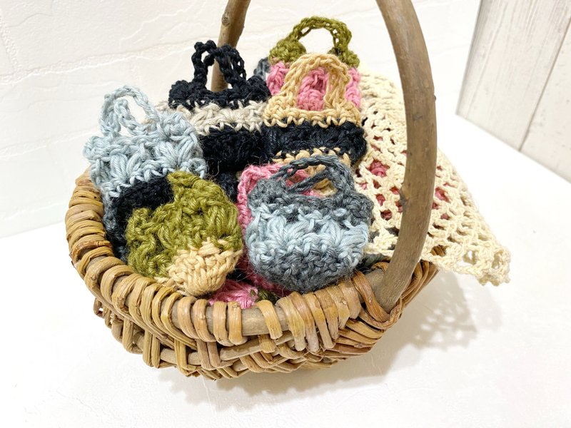 Mini hand-woven bags / accessories/3 random - อื่นๆ - ผ้าฝ้าย/ผ้าลินิน สีกากี