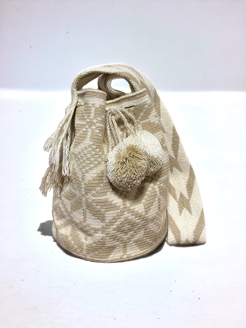 哥倫比亞 Wayuu 手織袋 - 側背包/斜背包 - 棉．麻 多色