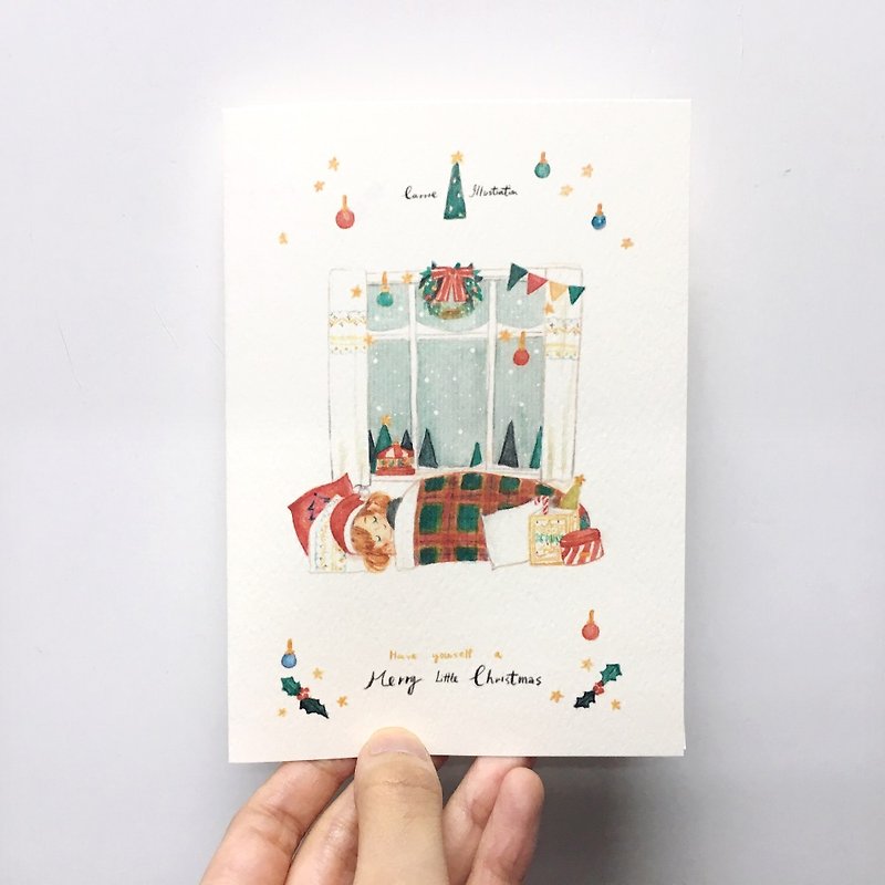 / Christmas Card / Merry Little Xmas / - Cards & Postcards - Paper White