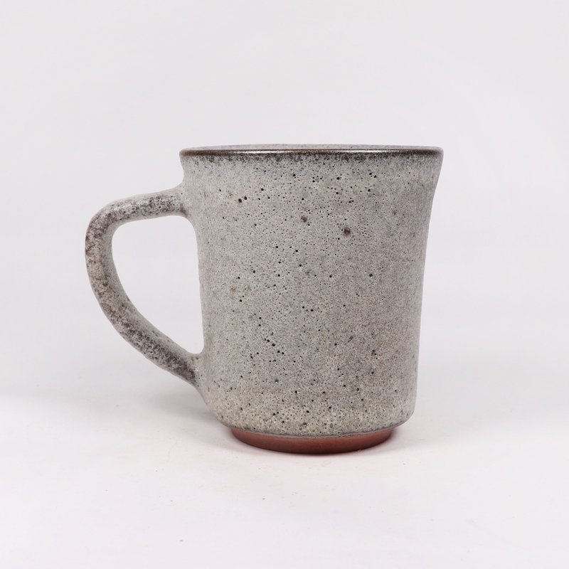 明芽窯 l 鵝石記憶志野馬克杯咖啡杯 - 咖啡杯/馬克杯 - 陶 灰色