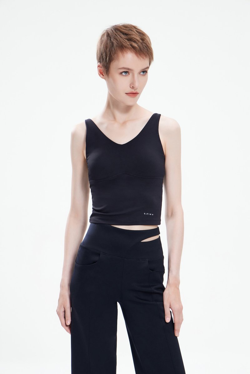 Clelia Mesh Tank - 女運動上衣/背心 - 尼龍 黑色