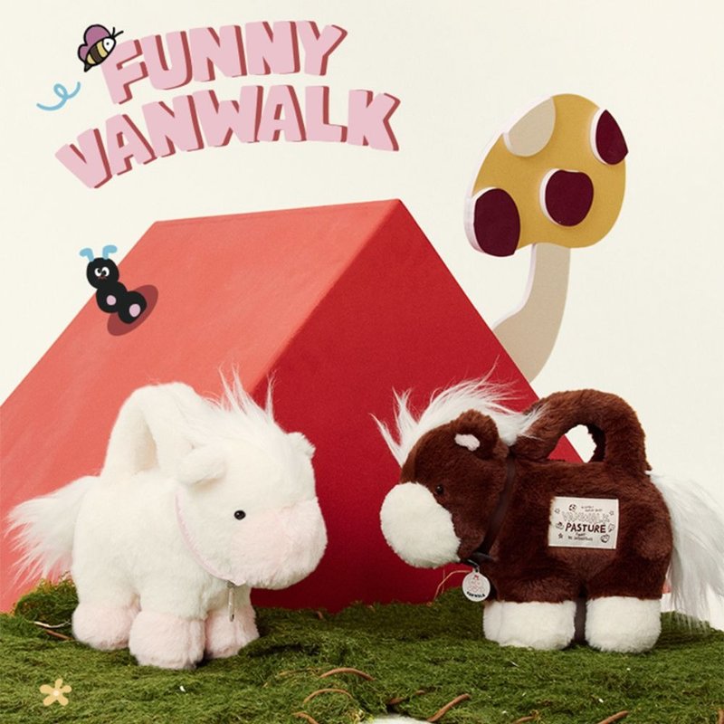 出走Vanwalk 台灣官方-牧場系列-Little Pony毛絨斜跨包 - 側背包/斜背包 - 其他人造纖維 多色