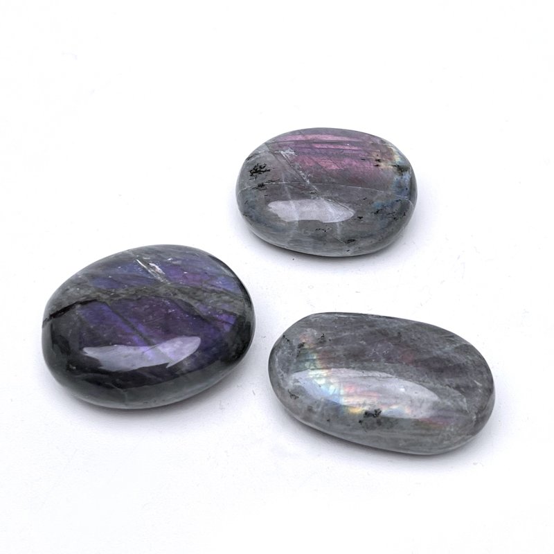 In the gap. Handle ornaments for healing sleep colored light l Labradorite purple labradorite combination l - ของวางตกแต่ง - หิน หลากหลายสี