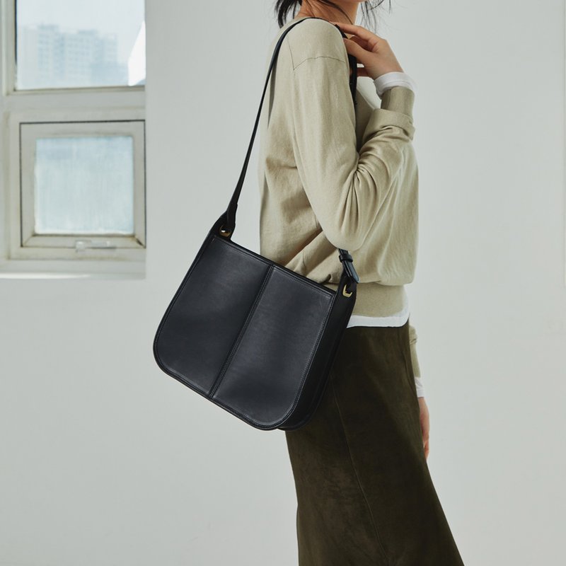 【From Seoul】Harp bag 3colors (vegetable leather) - 手提包/手提袋 - 真皮 
