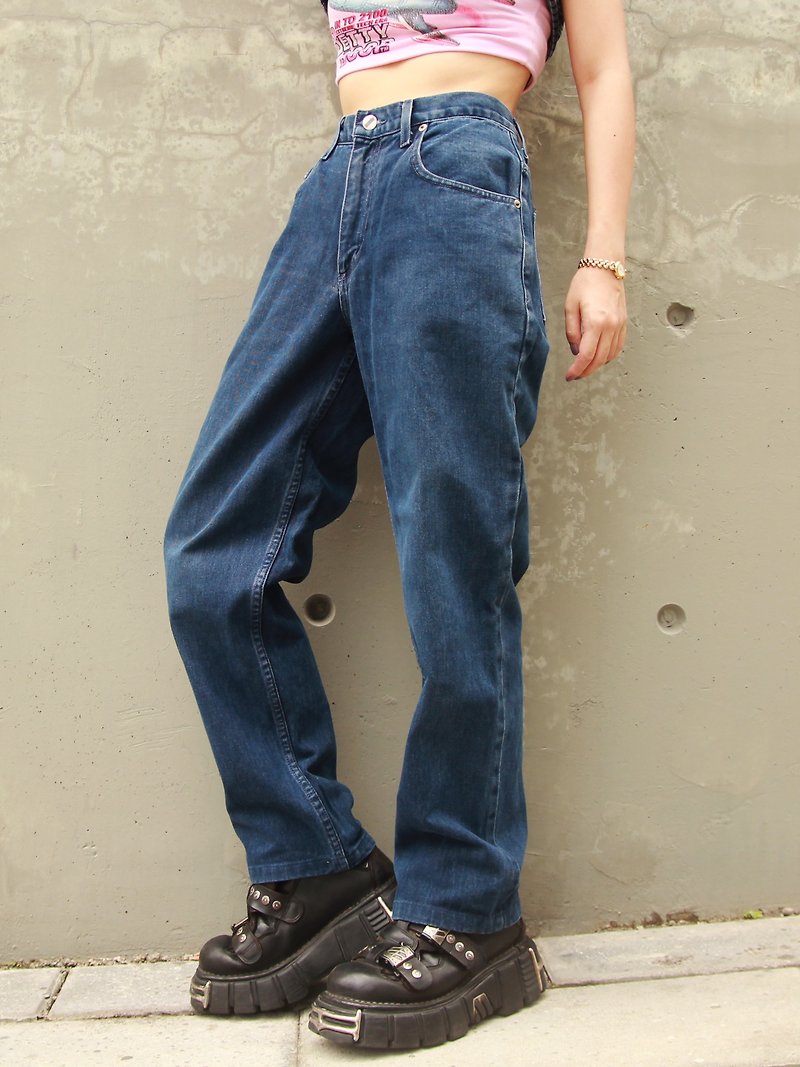 ///Fatty bone/// GUESS high waist denim trousers vintage Vintage - Women's Pants - Polyester 