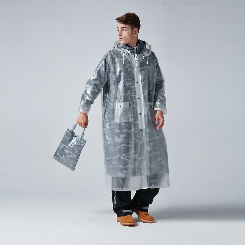 BAOGANI B04 Double Raincoat-Camouflage (Iron Grey) - ร่ม - วัสดุกันนำ้ สีเทา