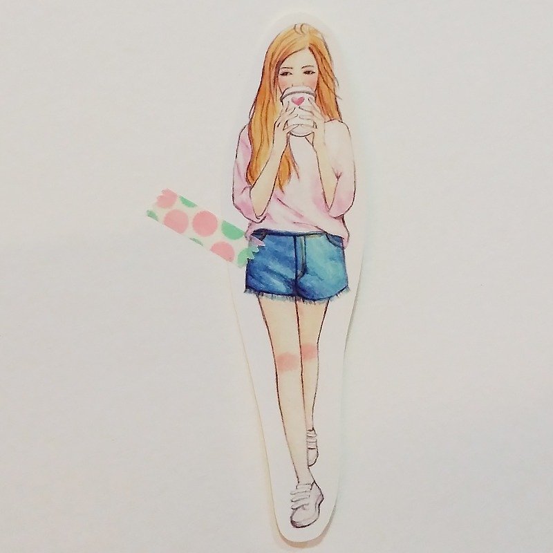 ✦ drink girl / single body stickers - สติกเกอร์ - กระดาษ 