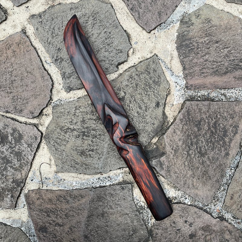 我販劍　妖刀　 符拉迪沃斯托克　藝術木刀　微凹黃檀　匕首紙鎮 - 擺飾/家飾品 - 木頭 橘色