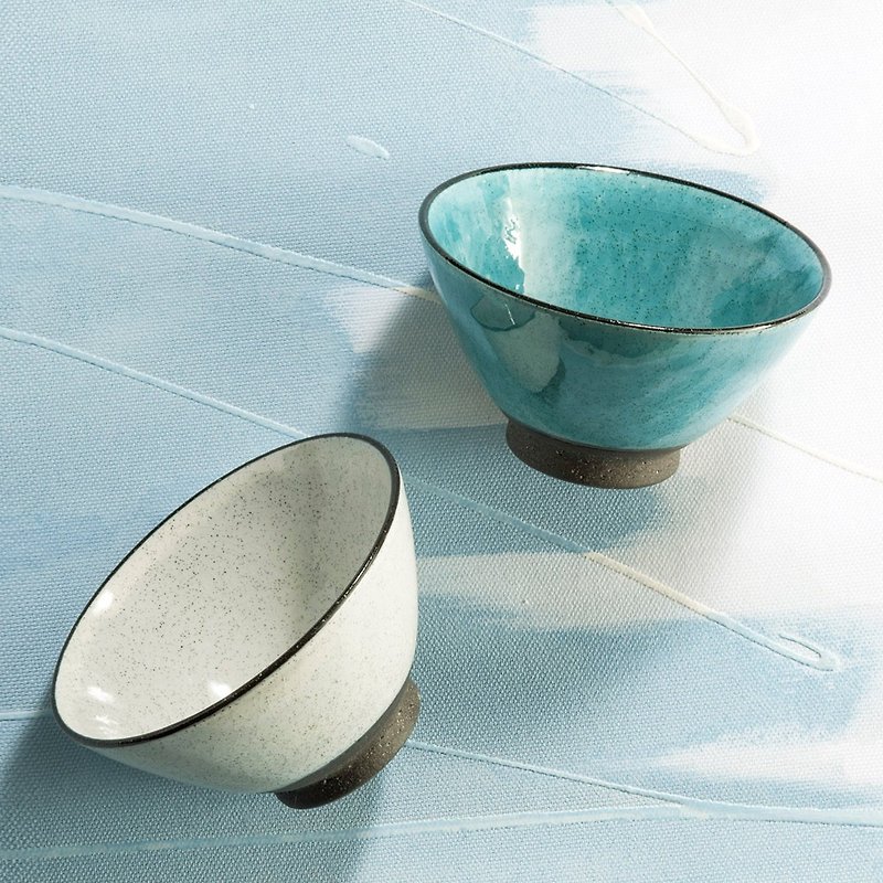 Have a Creativity-Japanese Mino-yaki-Cool breeze tea bowl set (2 pieces) - ถ้วยชาม - ดินเผา หลากหลายสี