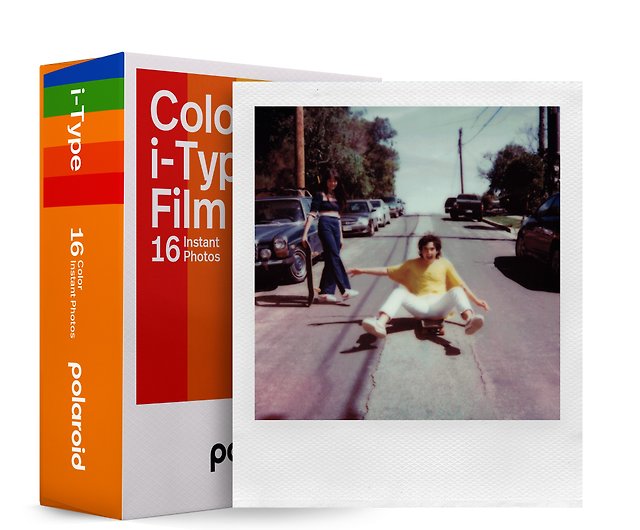 Polaroid Color Instant Film for i-Type - Double Pack (16  Sheets) + Black Album for Polaroid Film : Electronics