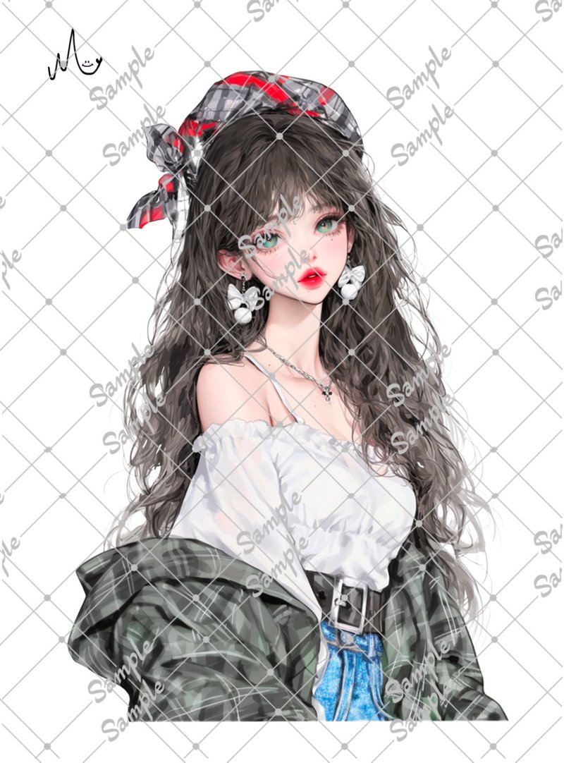 オリジナル人物ステッカー - 貼紙 - 紙 