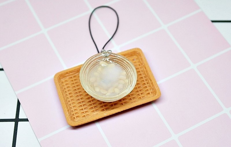 =>Clay Series-Peanut Milk Soup-Dangle Decoration#包包配件#Fake Food# -Limited*1- - Charms - Clay White