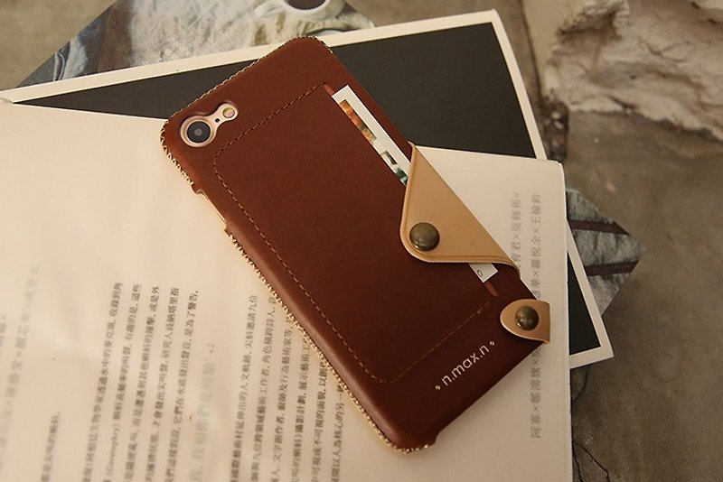 iPhone 7 /  iPhone 8 4.7 inch Minimalist Series Leather Case - Brown - Phone Cases - Genuine Leather Brown