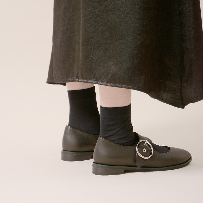 瑪莉珍鞋 BN01黑 - 女皮鞋 - 真皮 黑色