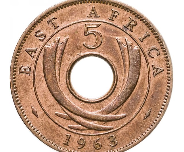 東アフリカ コイン リング 5 セント 1949-1952 コイン リング メンズ