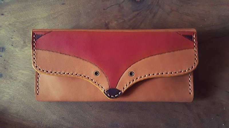 Customized zipper long clip - Wallets - Genuine Leather Orange
