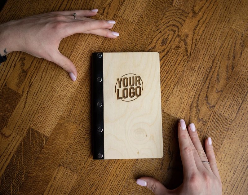 木製チェックプレゼンター、チェックホルダー無料彫刻 - その他 - 木製 多色